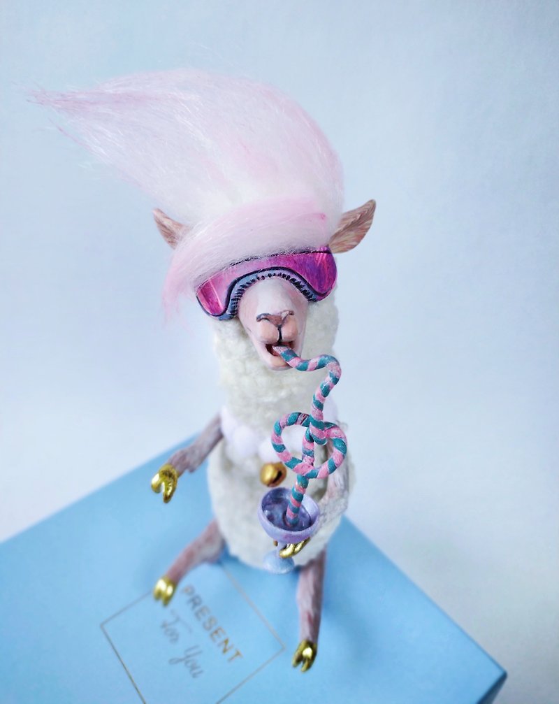 Lama art doll collectible toy - 玩偶/公仔 - 其他材质 白色