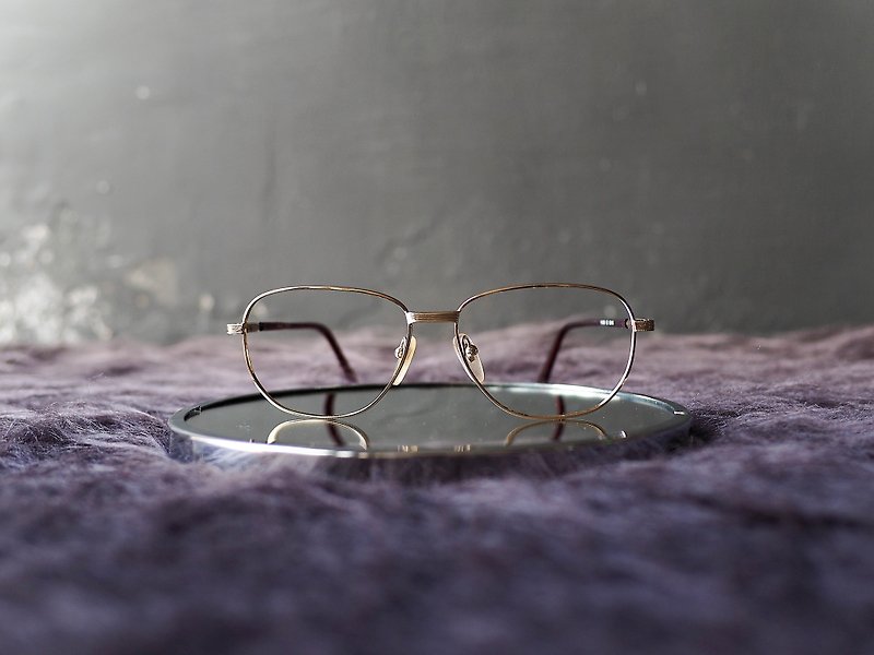 河水山 - 静冈柔型方青涩恋爱少年 金丝雕花镜方框眼镜 / glasses - 眼镜/眼镜框 - 其他金属 金色
