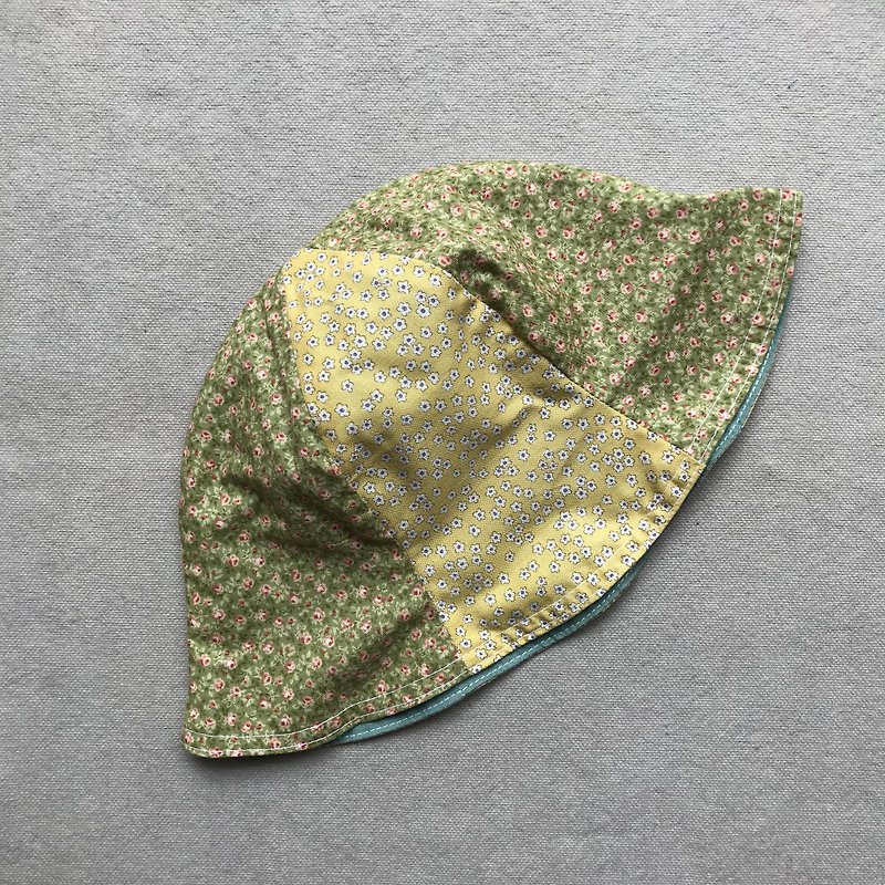 岛森家 / 童帽 / 双面帽 / 花田 - 婴儿帽/发带 - 棉．麻 绿色
