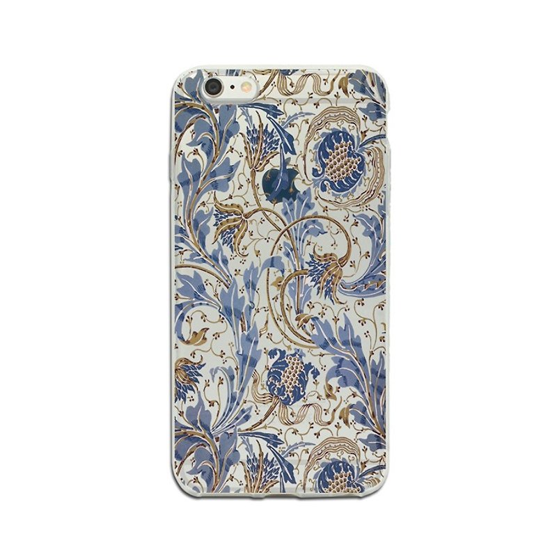 Clear iPhone case Samsung Galaxy case blue flower 1832 - 手机壳/手机套 - 塑料 