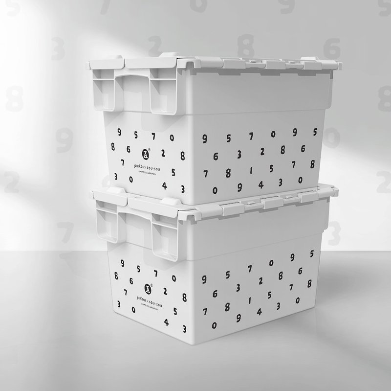 【Pinkoi x SOU・SOU】红A小型收纳箱(台港澳限定) - 收纳用品 - 塑料 白色