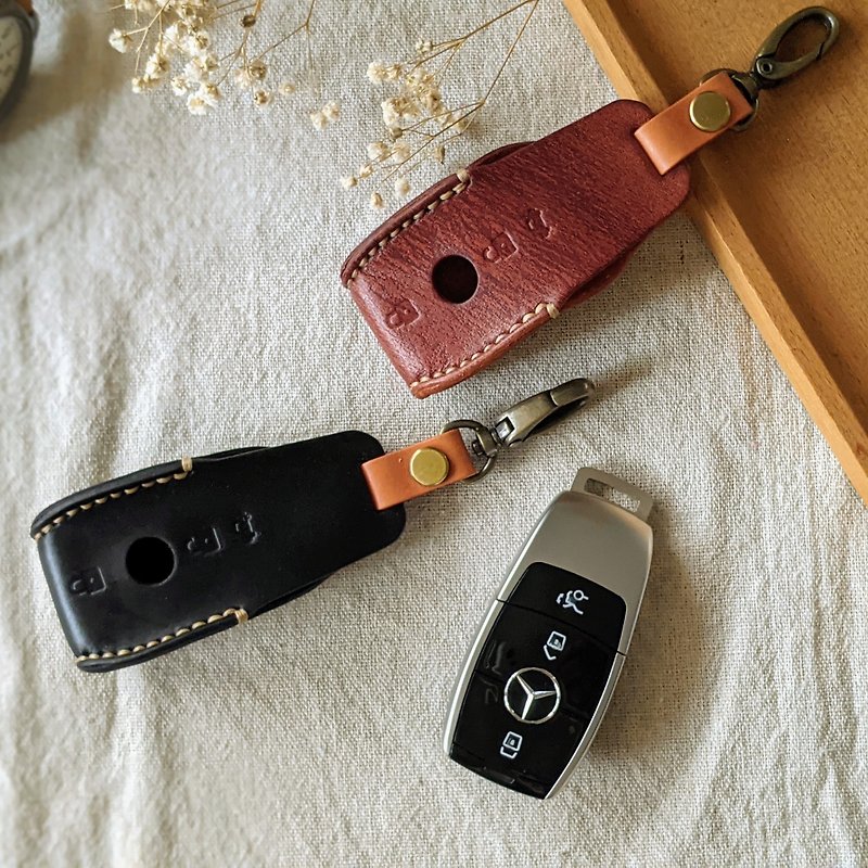 真皮 手缝 新款奔驰 Benz 汽车钥匙套 全包覆式 - 钥匙链/钥匙包 - 真皮 多色