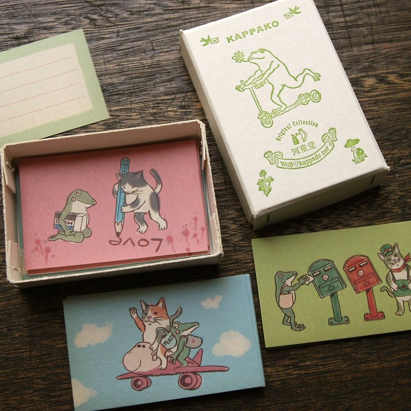 ミニカード60枚セット　青蛙BOX - 卡片/明信片 - 纸 绿色