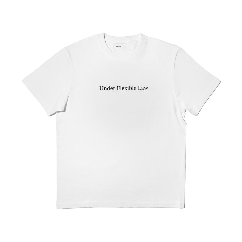 Under Flexible Law Print T-shirt - 男装上衣/T 恤 - 棉．麻 白色