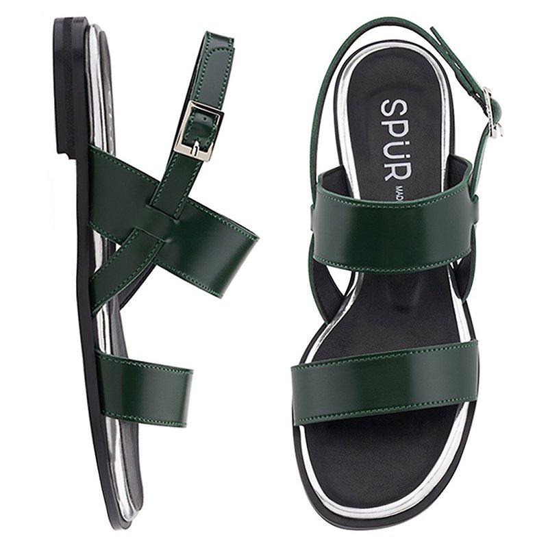 PRE-ORDER – SPUR 时髦形状凉鞋 MS9077 GREEN - 男女凉鞋 - 人造皮革 