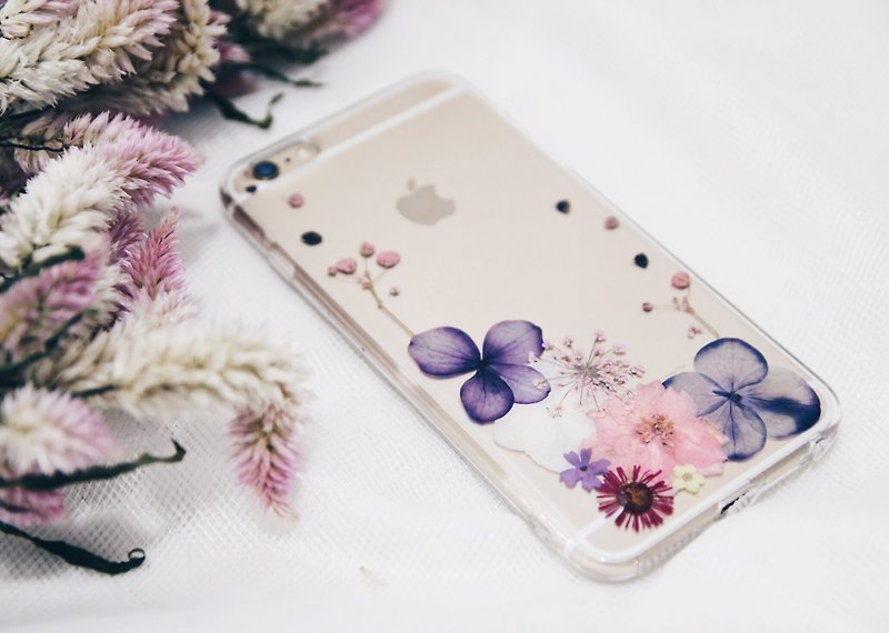 糖果色系 • 压花手机壳定制 Handpressed Phone Case - 手机壳/手机套 - 植物．花 紫色