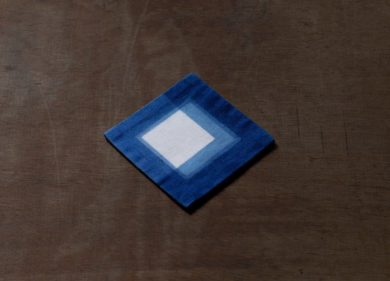 The Square 系列-杯垫(一入) 限量染制品 - 摆饰 - 棉．麻 蓝色