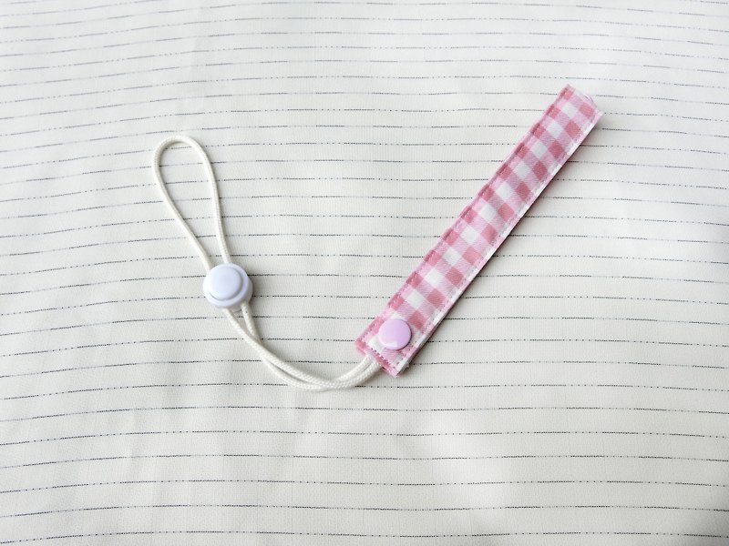 粉红格格 - 可调式绳扣水杯防掉绳 - 围嘴/口水巾 - 棉．麻 粉红色
