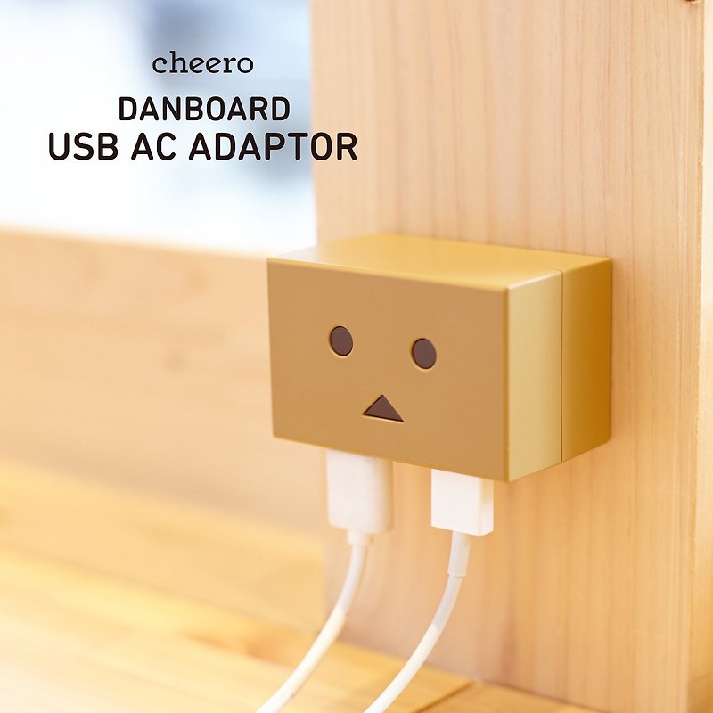 阿愣旅充壁插_双USB AC充电器(1A+2.1A) cheero阿愣 - 充电宝/传输线 - 塑料 金色