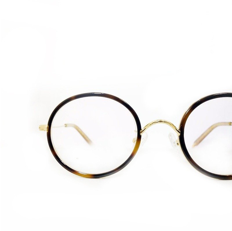 【目目商行】日本复古小圆框 金属镜腿  3色 眼镜 镜框 意大利板材 - 眼镜/眼镜框 - 其他材质 黑色