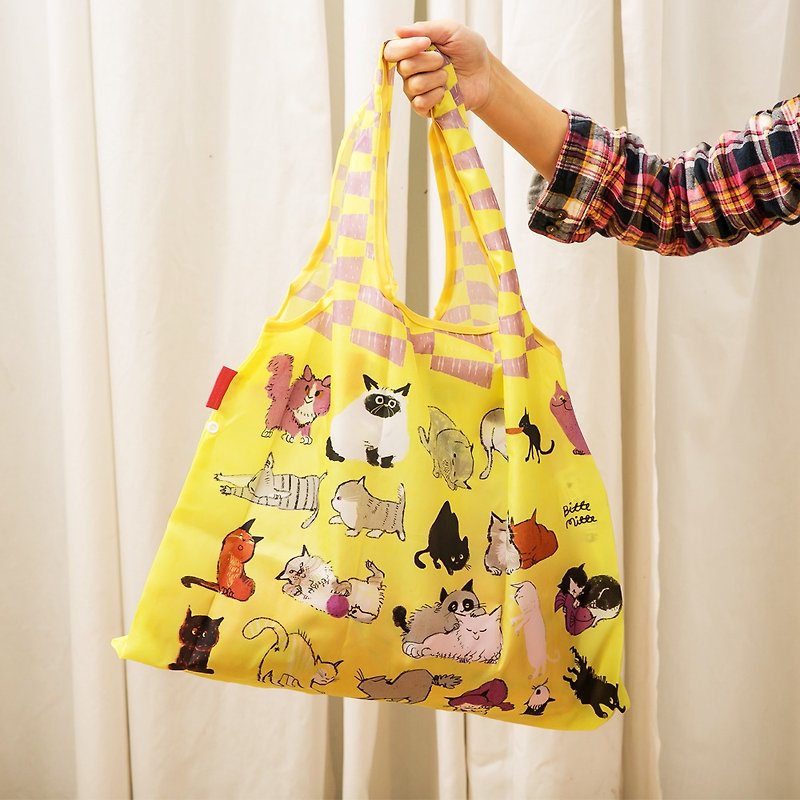 日本 Prairie Dog 设计包/环保袋/购物袋/手提袋 - 猫窝 - 侧背包/斜挎包 - 塑料 黄色