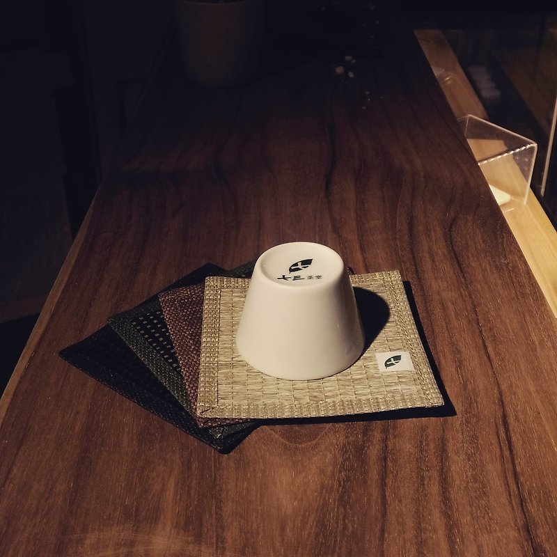 【纸喝茶杯垫】白茶色x4个 - 杯垫 - 纸 白色