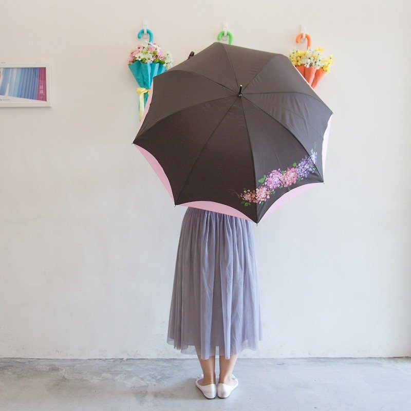 Rainbow House 手绘绣球花伞(不寄送国外) - 雨伞/雨衣 - 防水材质 多色