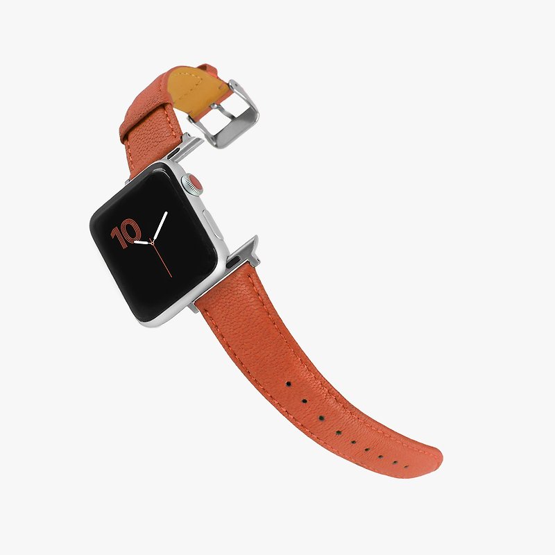 定制化礼物意大利真皮革表带Apple Watch 橙色橘色_01378 - 表带 - 真皮 橘色