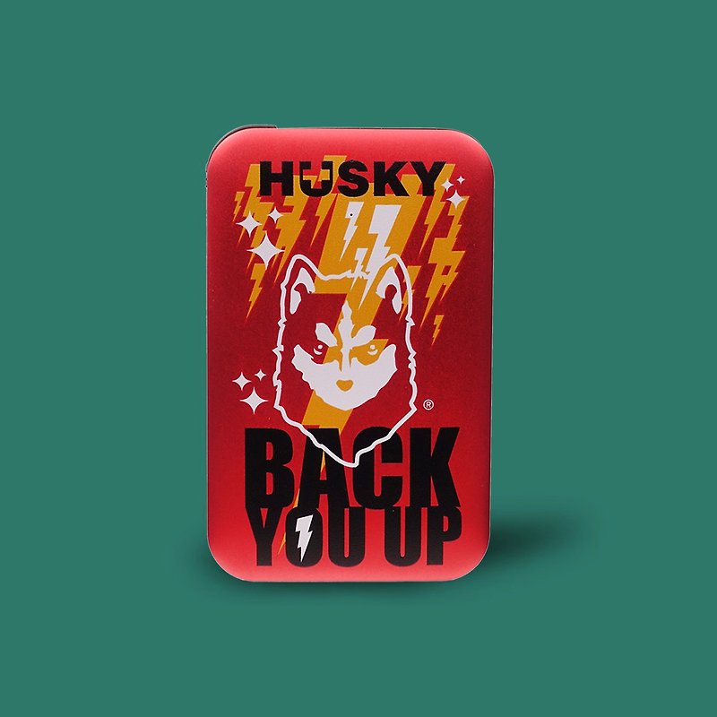 Husky x 3 Design.8000mAh.哈士奇狗.快速超輕 . 充電器/行動電源 - 充电宝/传输线 - 其他金属 红色