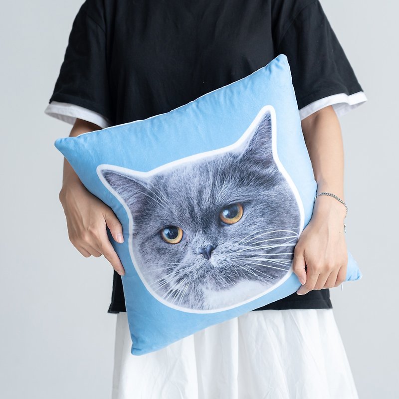 【客制化礼物】定制方形抱枕靠枕 宠物猫狗车枕 背面可印字或图