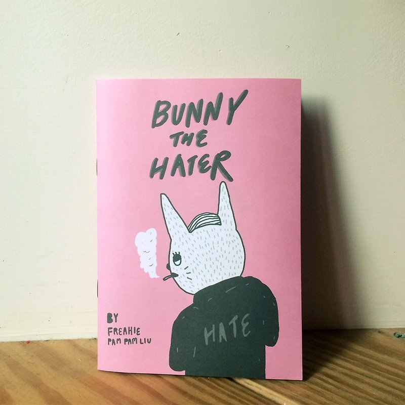 Bunny The Hater 恨恨兔 zine - 一般中文版＋贴纸  粉红＋黑 - 刊物/书籍 - 纸 