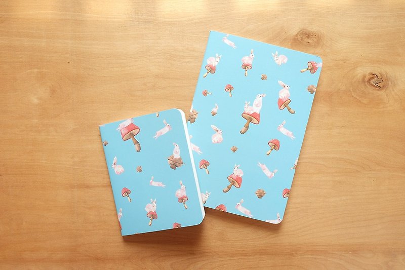 Notebook set : Rabbit in the Space (set of 2) - 笔记本/手帐 - 纸 蓝色
