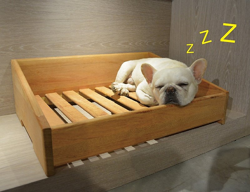 毛小孩订制宠物床架 (可依照毛小孩身高定制化) - 床垫/笼子 - 木头 咖啡色