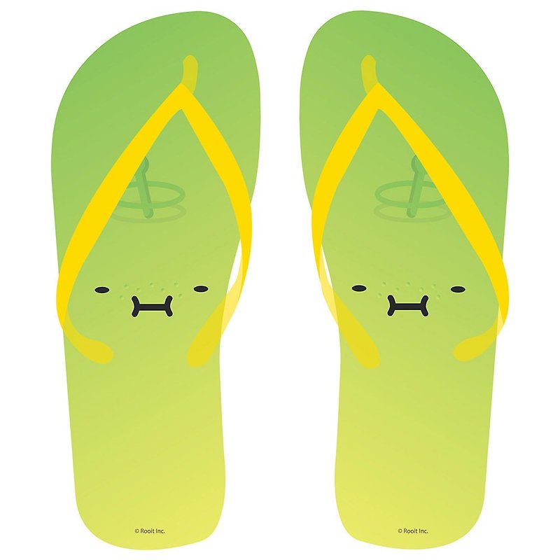新创系列-没个性星人Roo-夹脚拖鞋(男/女)：【大脸瓜】,BB04 - 男款休闲鞋 - 橡胶 绿色