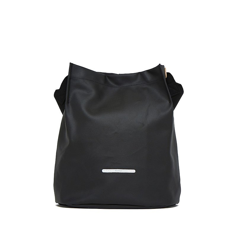 城市系列-双背带帆布水桶包(中)-墨黑-RCR700BK - 侧背包/斜挎包 - 其他材质 黑色