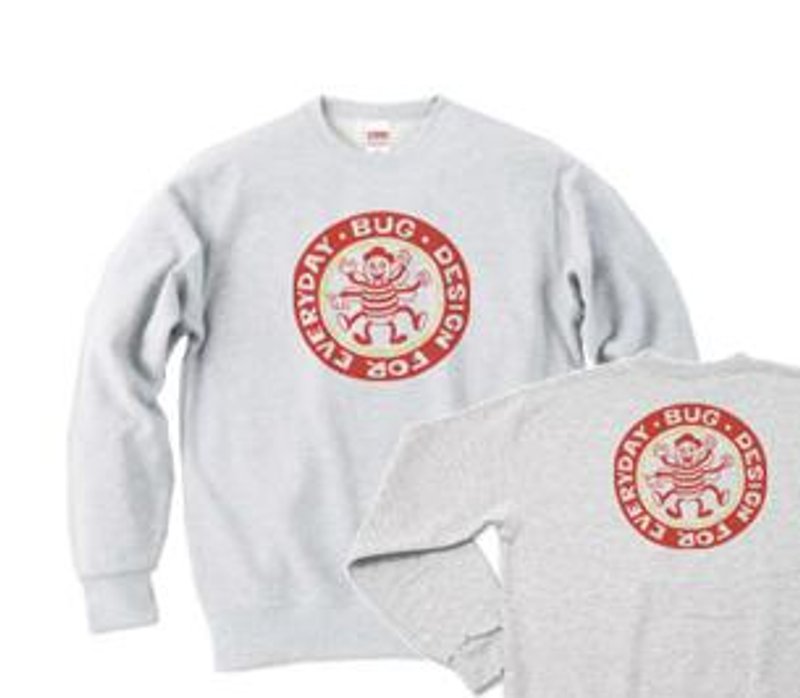 サークル・バグ　トレーナー【受注生産品】 - 男装上衣/T 恤 - 棉．麻 灰色