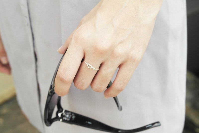 《经典手感线戒系列》经典款 纯银 微光随机结绳戒指 - 戒指 - 宝石 