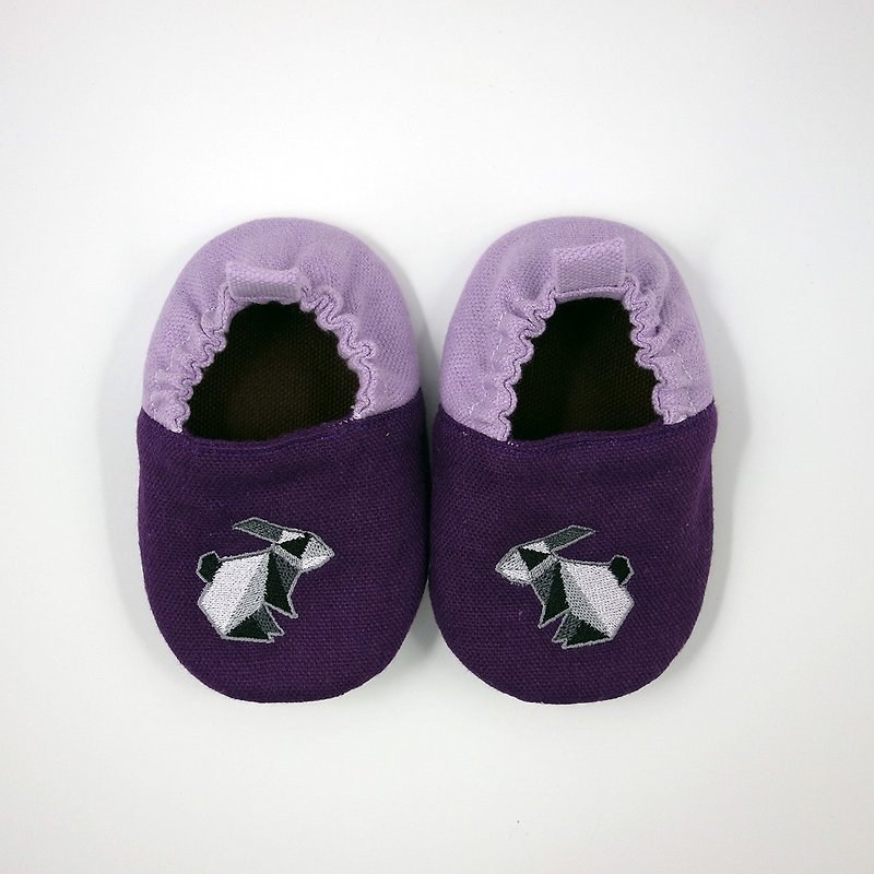 (Rabbit Mint Baby) 纯棉折纸兔刺绣宝宝学步鞋 - (C0003) - 童装鞋 - 棉．麻 紫色