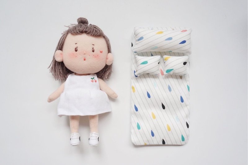 AN DOLL 原创手作布娃娃文艺礼物-小樱桃 - 玩偶/公仔 - 棉．麻 白色