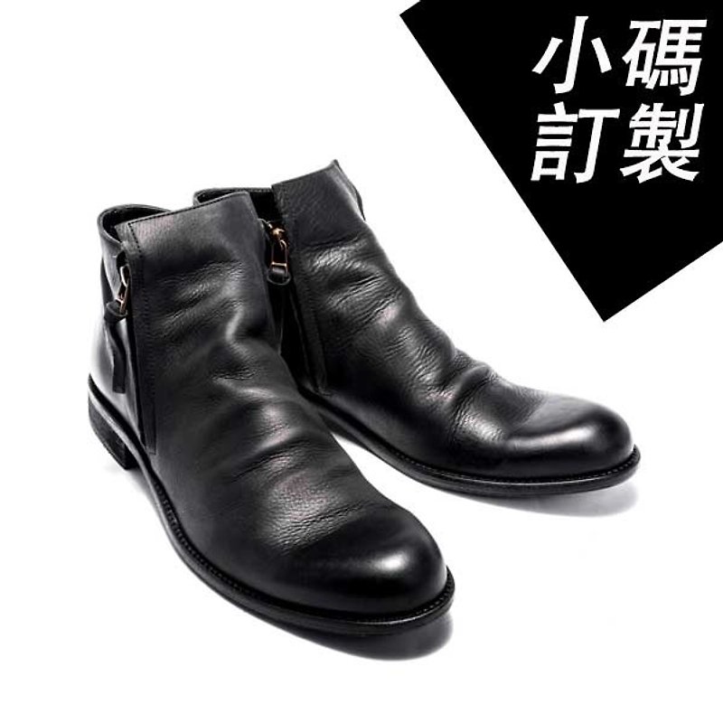 【小码订制】ARGIS 雅痞双拉练款造型皮靴#12112三色 -日本手工制 - 男款皮鞋 - 真皮 透明