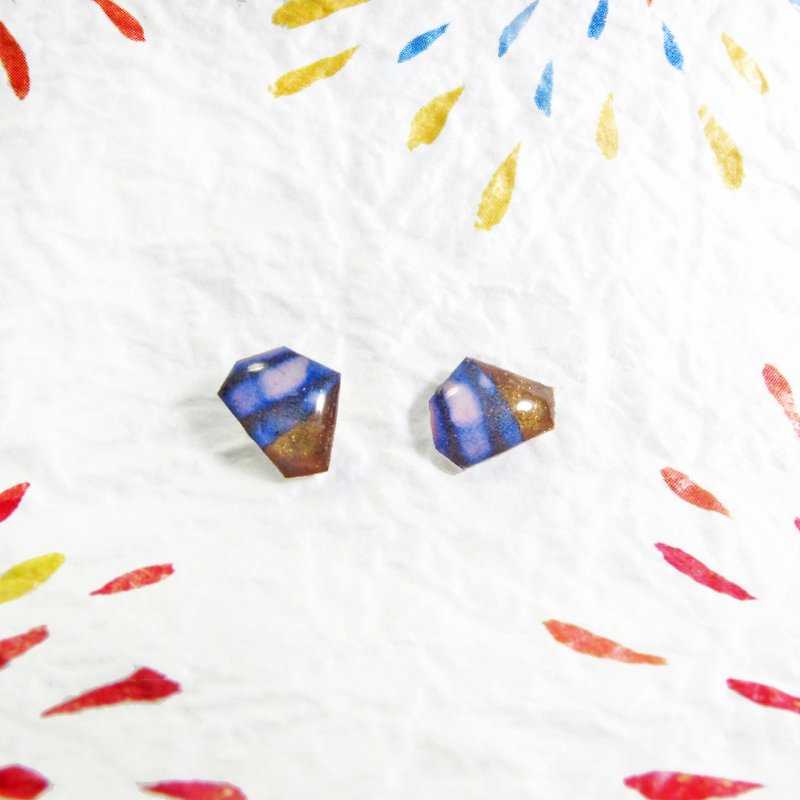 【 耳环 】小吉弟弟的秘密*可改夹式 - 耳环/耳夹 - 塑料 蓝色