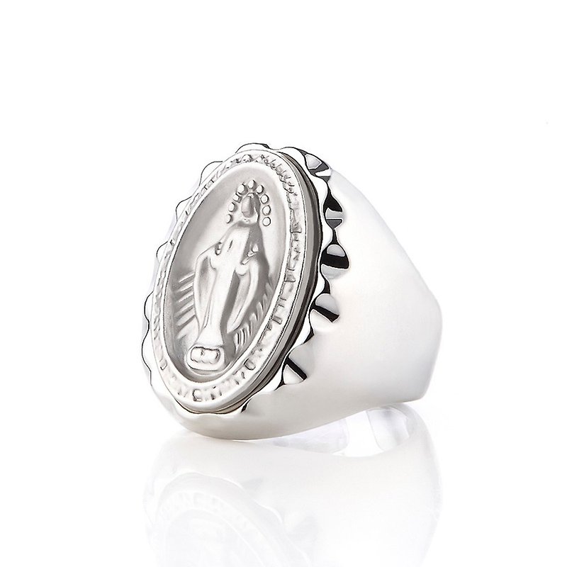 天主教圣母戒 Immaculate Conception  Ring - 戒指 - 其他金属 银色