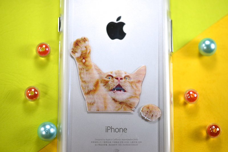 毕业礼物  猫咪手机壳 【痞子猫】 iPhone X iPhone 8 Plus Samsung Sony hTC OPPO手机壳 - 手机壳/手机套 - 塑料 透明
