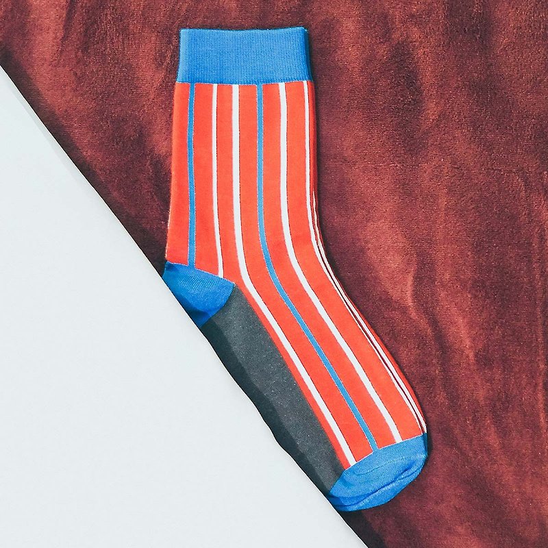 MOODLABBYLORRAINE | CANDY CANE 袜子 - 袜子 - 棉．麻 红色