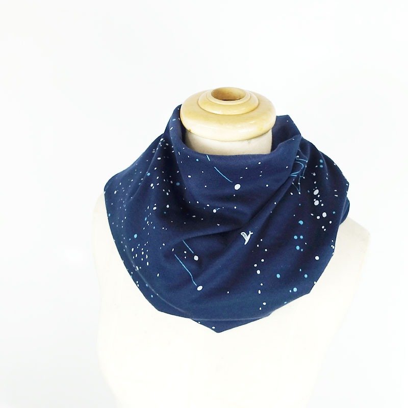 Urb. 星空。多变圈圈巾 - 围巾/披肩 - 棉．麻 蓝色