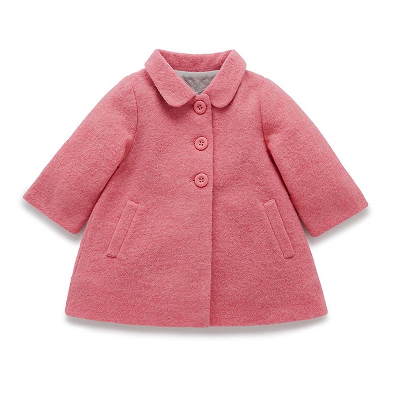 澳洲Purebaby婴童羊毛大衣12M~3T 粉色 - 童装外套 - 羊毛 
