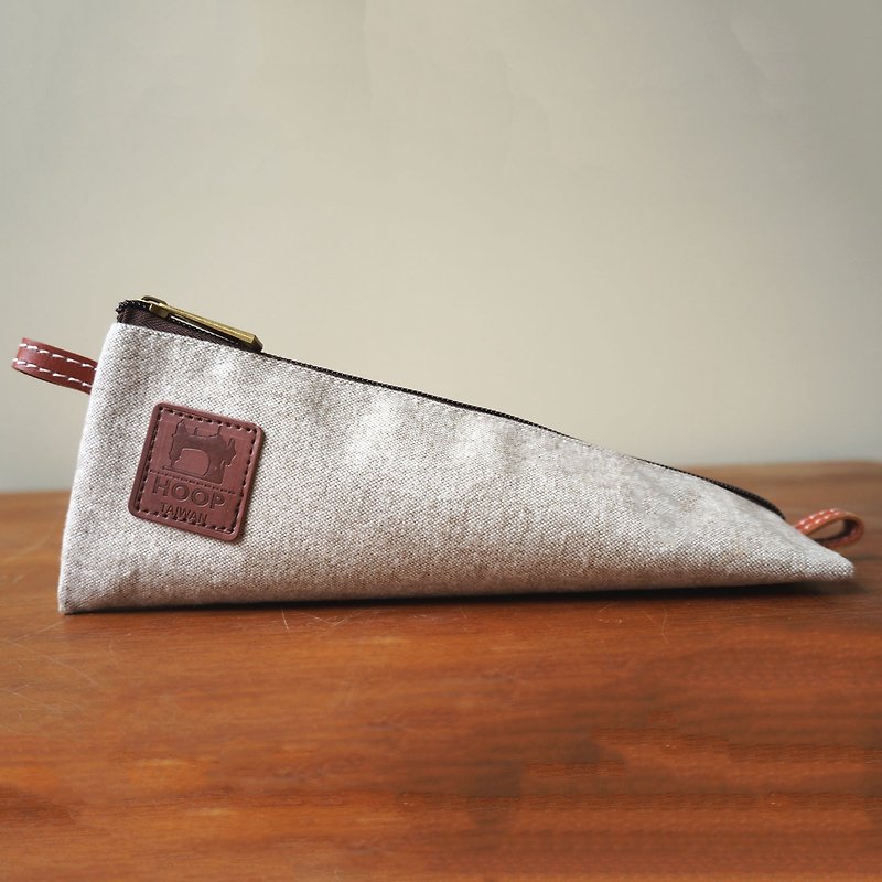 设计师笔袋(清水模灰) - 日系毛呢帆布 开学必备商品 - 铅笔盒/笔袋 - 棉．麻 灰色