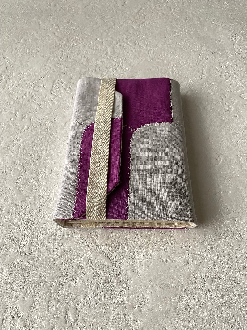 帆布 ブックカバー単行本サイズ、パープル系色 - 书衣/书套 - 棉．麻 紫色