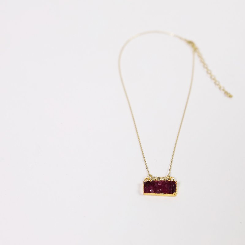 黄铜矿石饰品_丝绒紫晶_公平贸易 - 项链 - 宝石 紫色