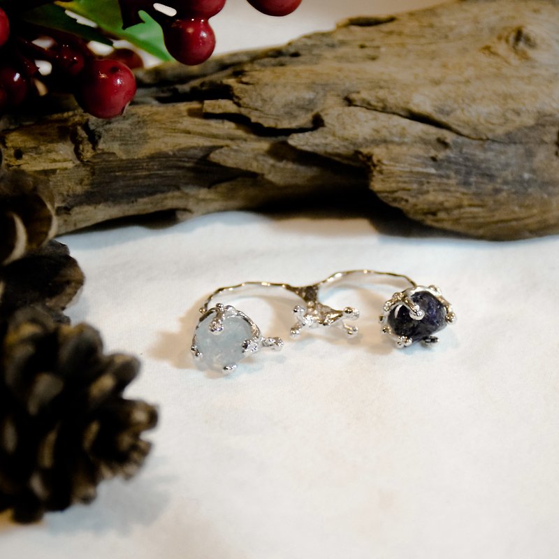 Double Snowball ring - 戒指 - 其他材质 银色