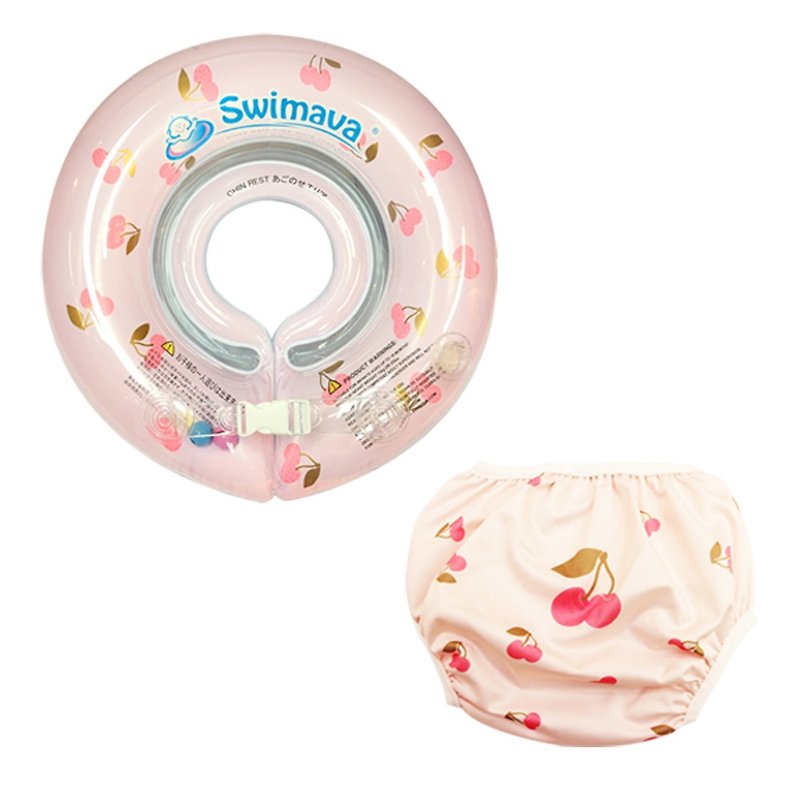 Swimava 樱桃婴儿游泳脖圈/尿裤套装组 - 玩具/玩偶 - 塑料 多色
