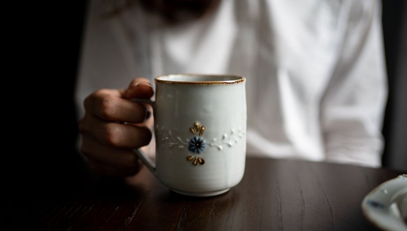 日本陶艺作家 手作 马克杯 大 - 咖啡杯/马克杯 - 瓷 