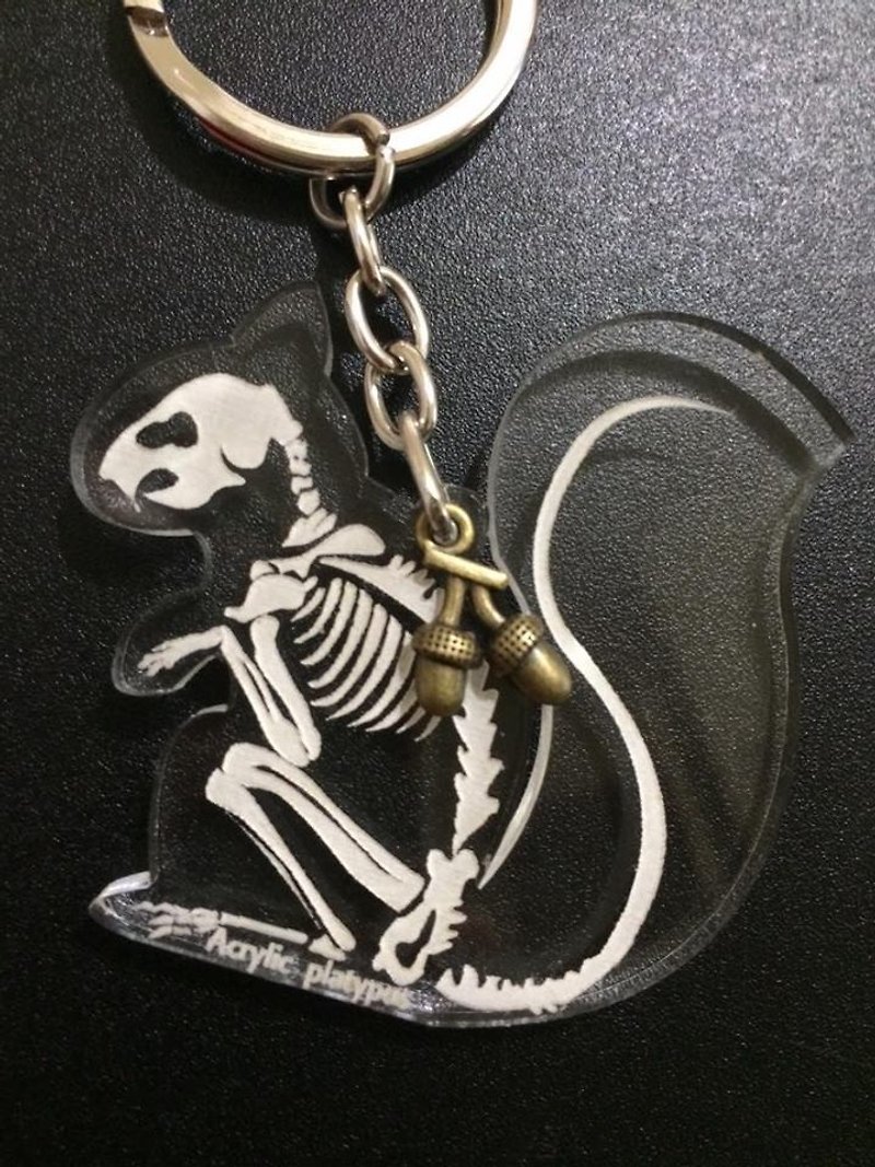 力克鸭⇝幸福的松鼠(骨骼系列)⇜项链/钥匙圈 - 项链 - 压克力 白色