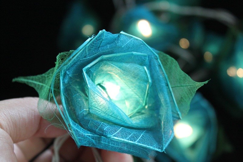 35 Romance Blue Rose String lights for Patio,Wedding,Party and Decoration - 灯具/灯饰 - 其他材质 