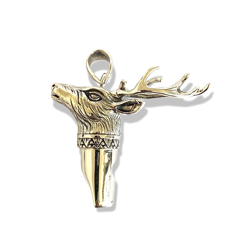 Deer / Stag Whistle Pendant 925 Sterling Silver - 其他 - 纯银 银色