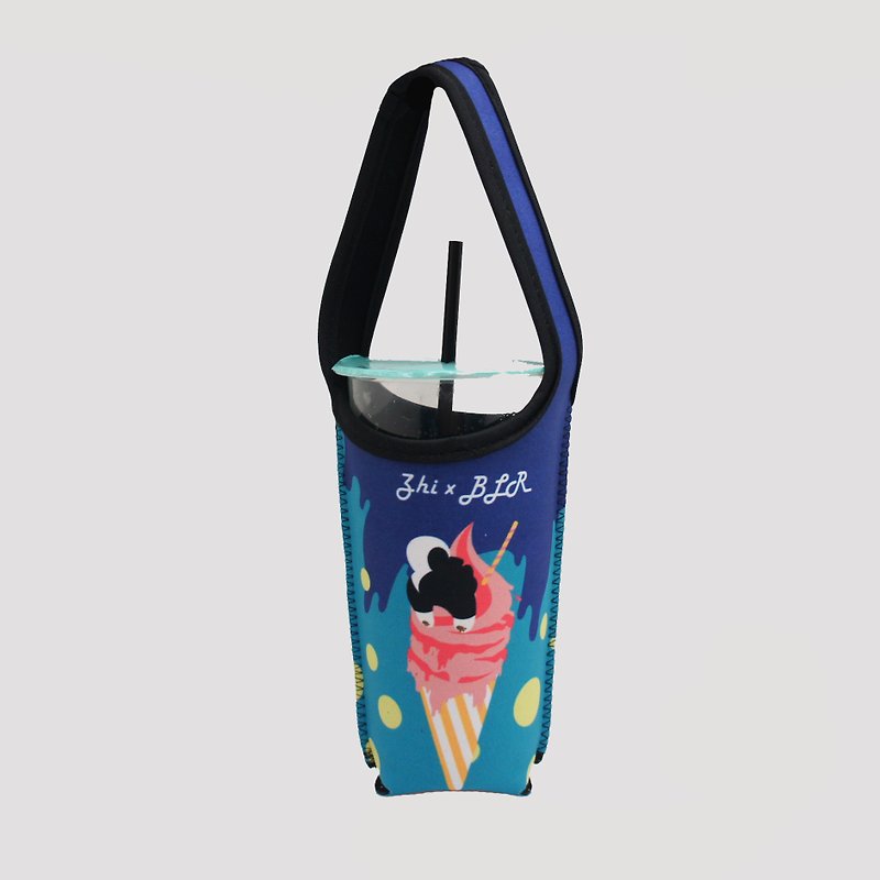BLR 环保 饮料提袋 Zhi 联名款 Ti 20 霜淇淋 - 随行杯提袋/水壶袋 - 纸 紫色