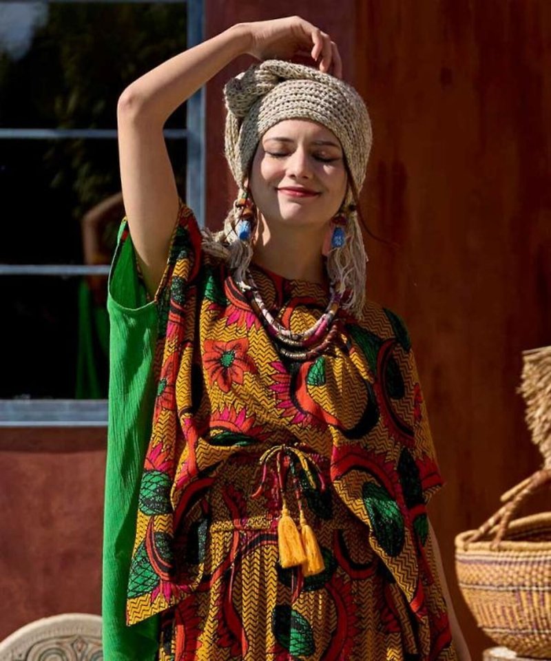 【热门预购】非洲 kitenge 凉爽绉纱拱形轮廓上衣 (4色) IAC-4270 - 女装上衣 - 其他材质 