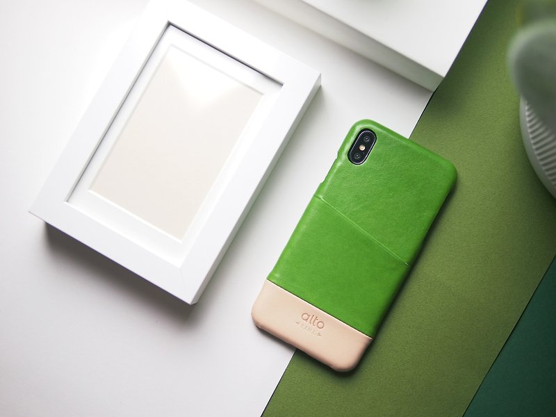 alto 真皮手机壳 iPhone Xs Max 6.5寸 Metro - 莱姆绿/本色 - 手机壳/手机套 - 真皮 绿色