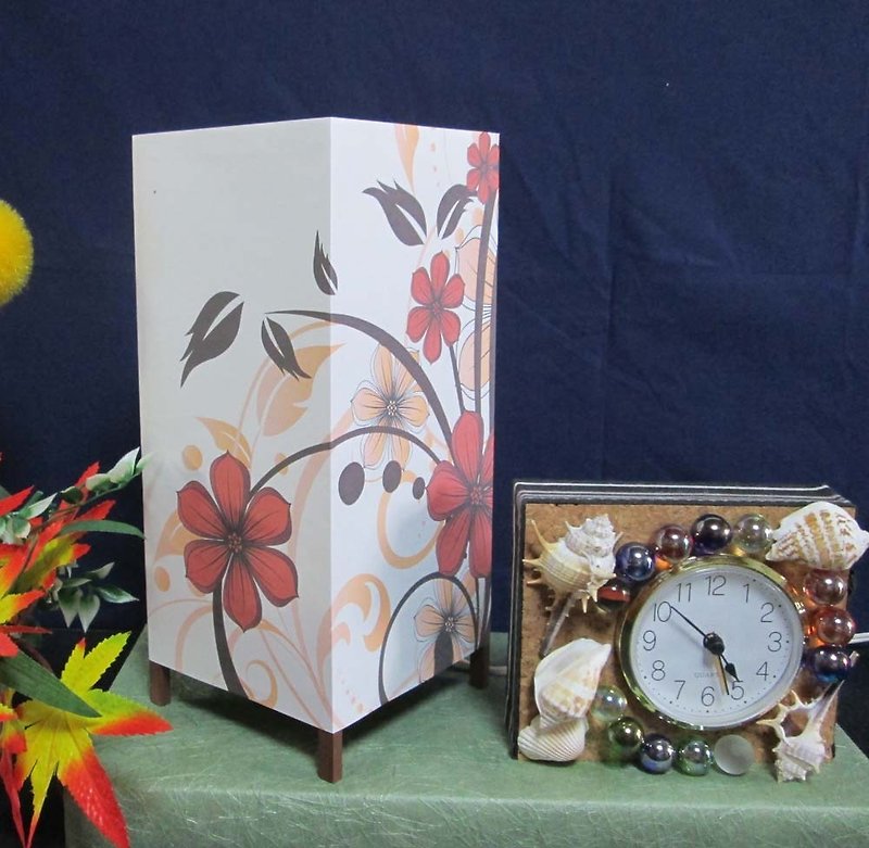 悠久の花びら　飾りスタンド　アラーム置き時計揃い - 灯具/灯饰 - 纸 橘色