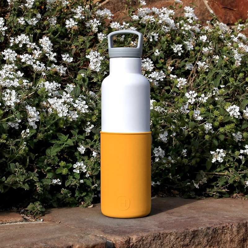 美国HYDY时尚保温水瓶 CinCin White系列 |南瓜橘-白瓶- 590ml - 水壶/水瓶 - 其他金属 多色